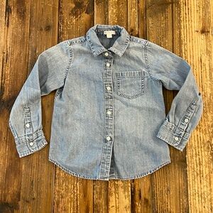 J Crew girls chambray shirt, size 8.
